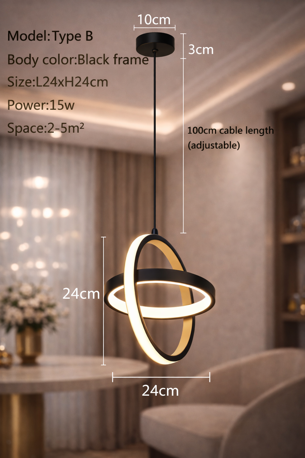 Lámpara Decorativa de Techo - Arte Lumínico Minimalista