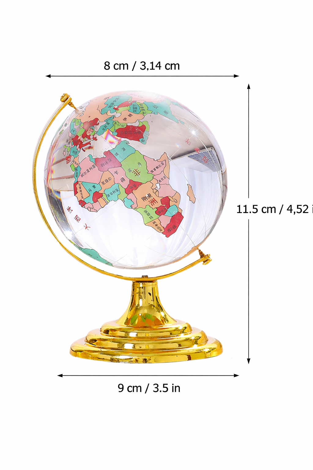Adorno decorativo de globo del mundo para mesa.