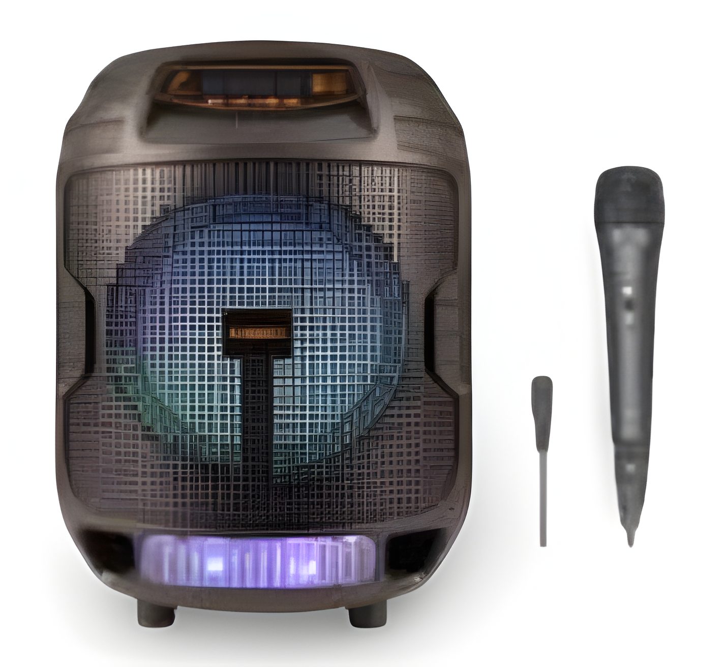 Bocina Reproductor con Micrófono – Sonido Potente y Luces LED