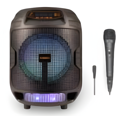 Bocina Reproductor con Micrófono – Sonido Potente y Luces LED