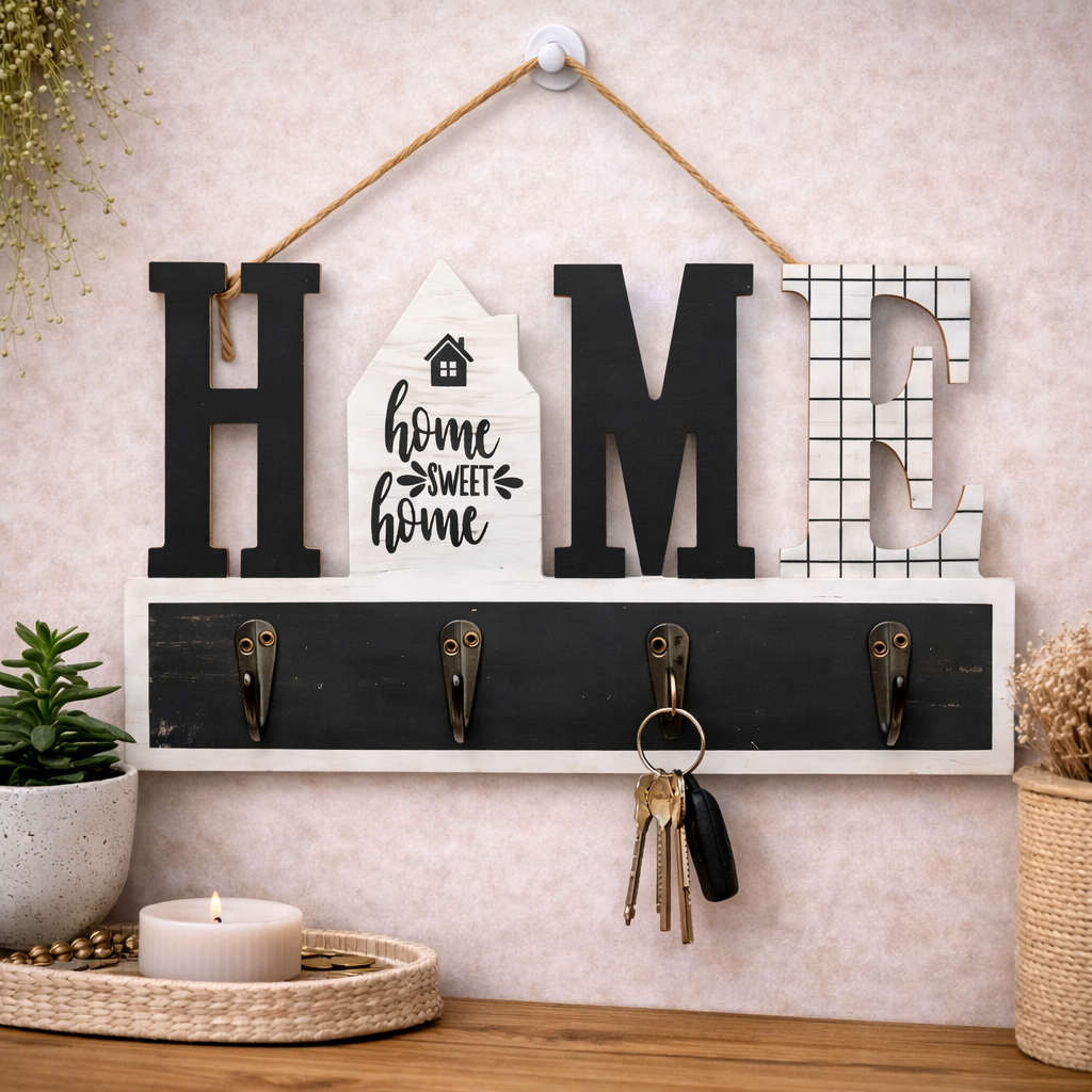 Adorno colgante de madera