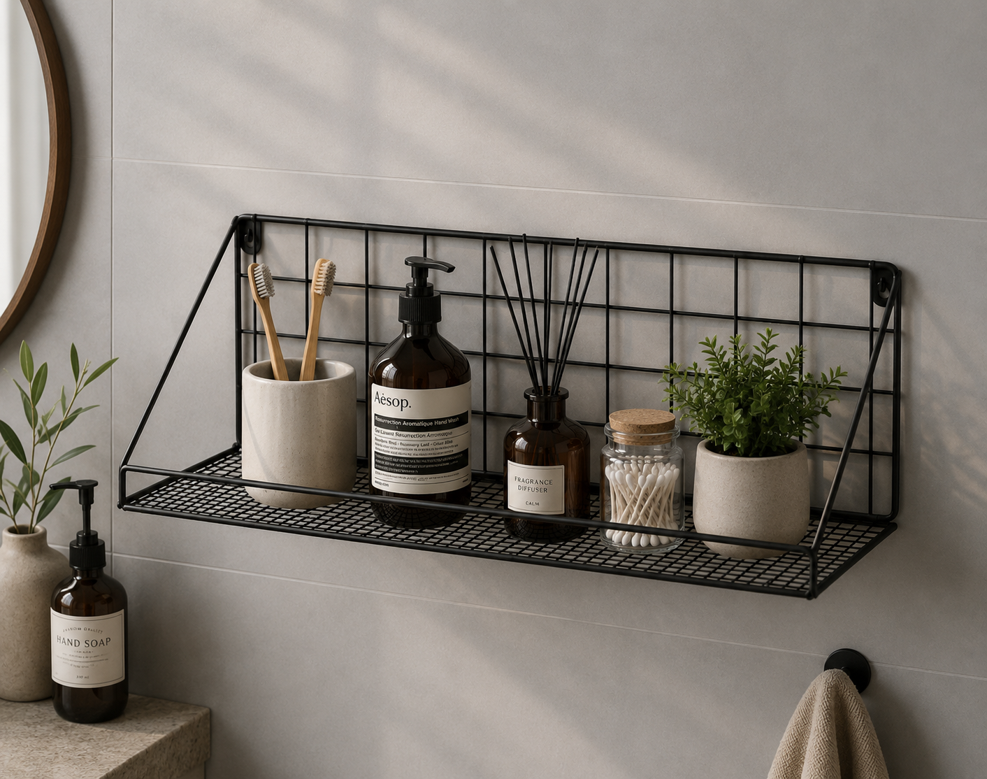 Repisa Organizadora de Metal Industrial | Black Edition 🖤✨