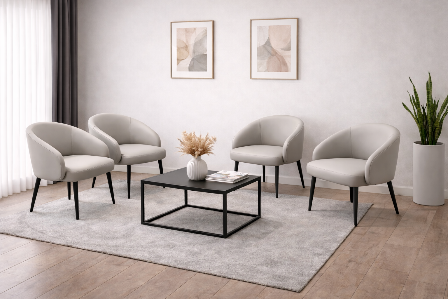 SILLA – Cuero Sintético + Metal | Moderna, Elegante y Súper Resistente