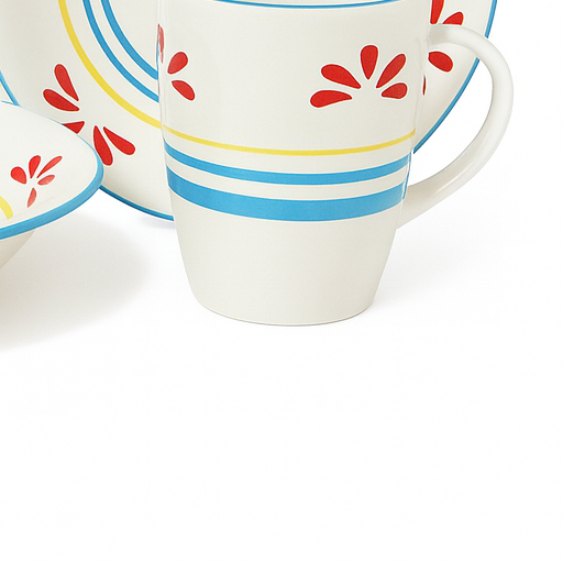 Vajilla de 16 piezas barro blanco