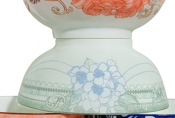 6" Tazón recto con estampado