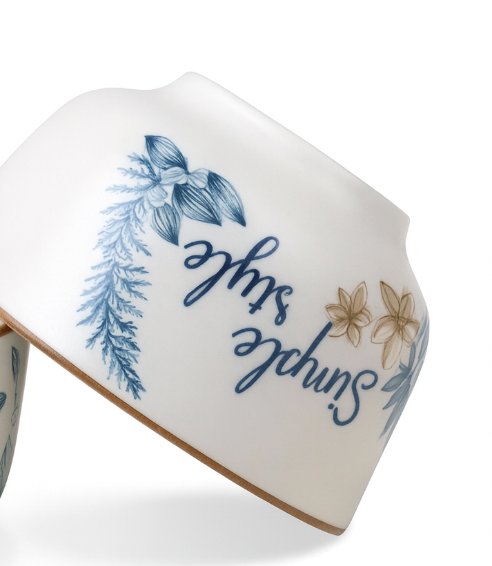 6" Tazón recto con estampado