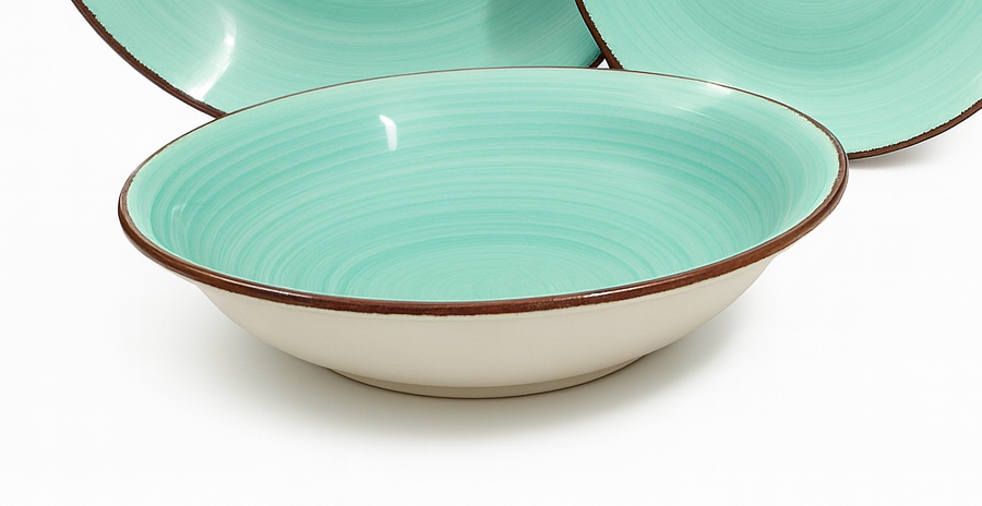 Set de plato y bowl de ceramica variedad