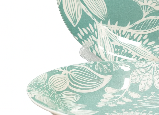 Set de plato y bowl de ceramica variedad