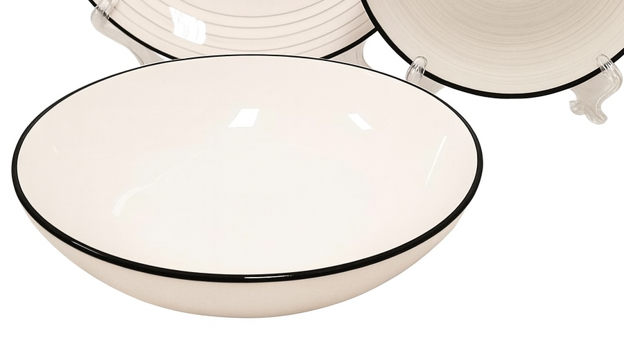 Set de plato y bowl de ceramica variedad