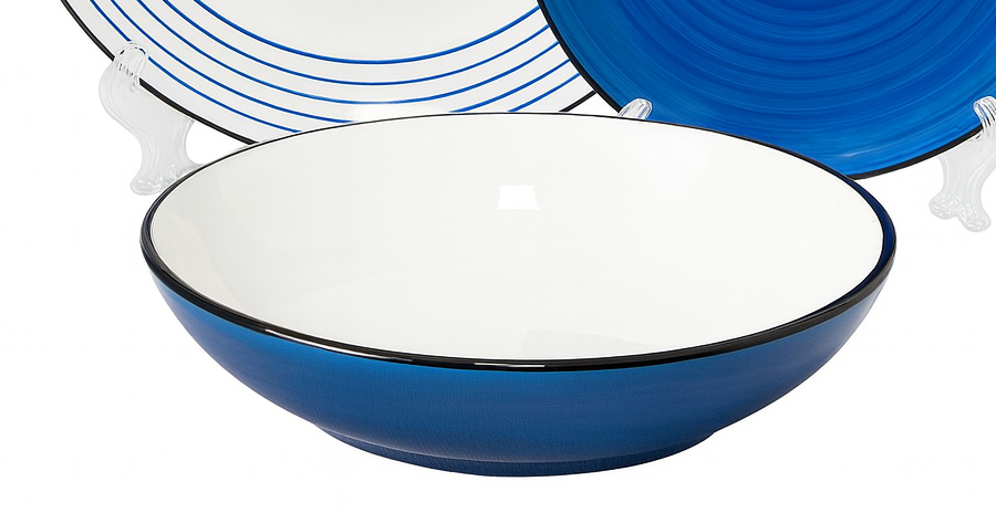 Set de plato y bowl de ceramica variedad