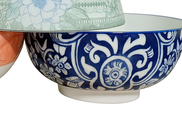 6" Tazón recto con estampado