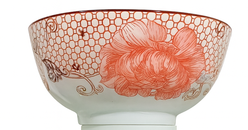 6" Tazón recto con estampado