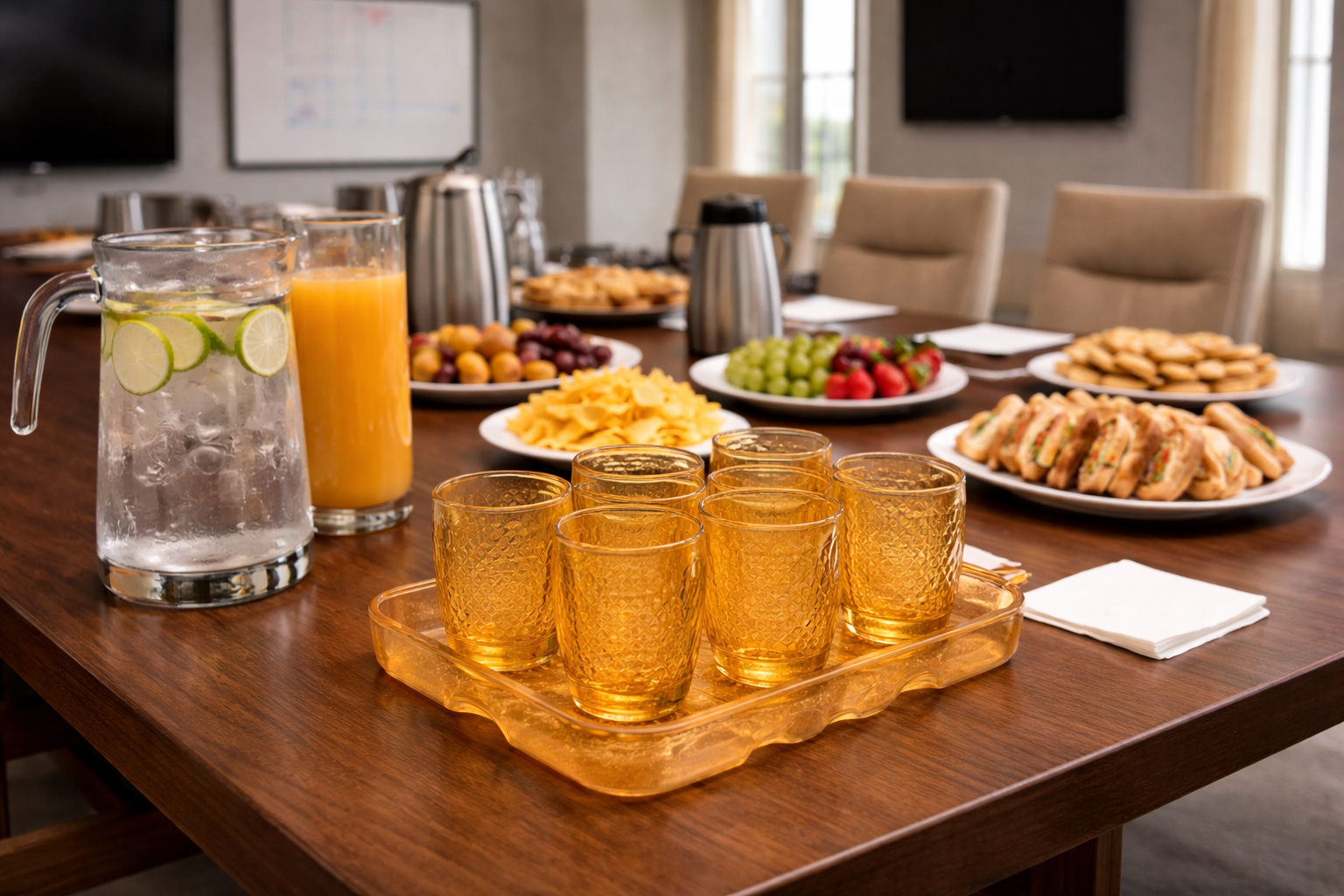 Set de Servicio de Cristal con Bandeja (Dúo Executive)