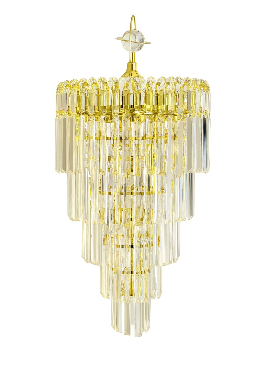 Lámpara de Cristal de Lujo  – 9 Luces E14 Dorado Electrolítico