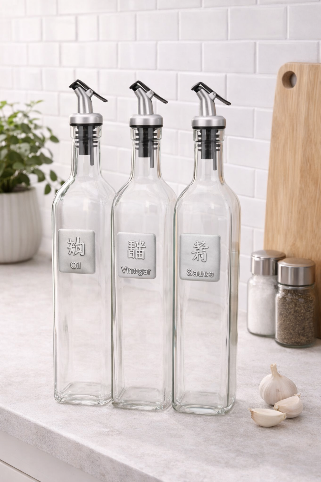 Dispensador de aceite de vidrio