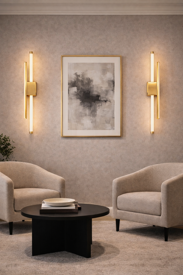 Lámpara de Pared LED Moderna – Estilo Nórdico Minimalista (Dorado)