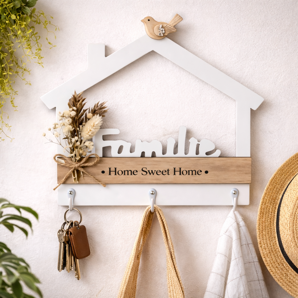 Gancho decorativo de madera