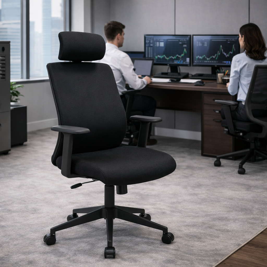 Silla de Oficina Respaldo Alto con Ruedas