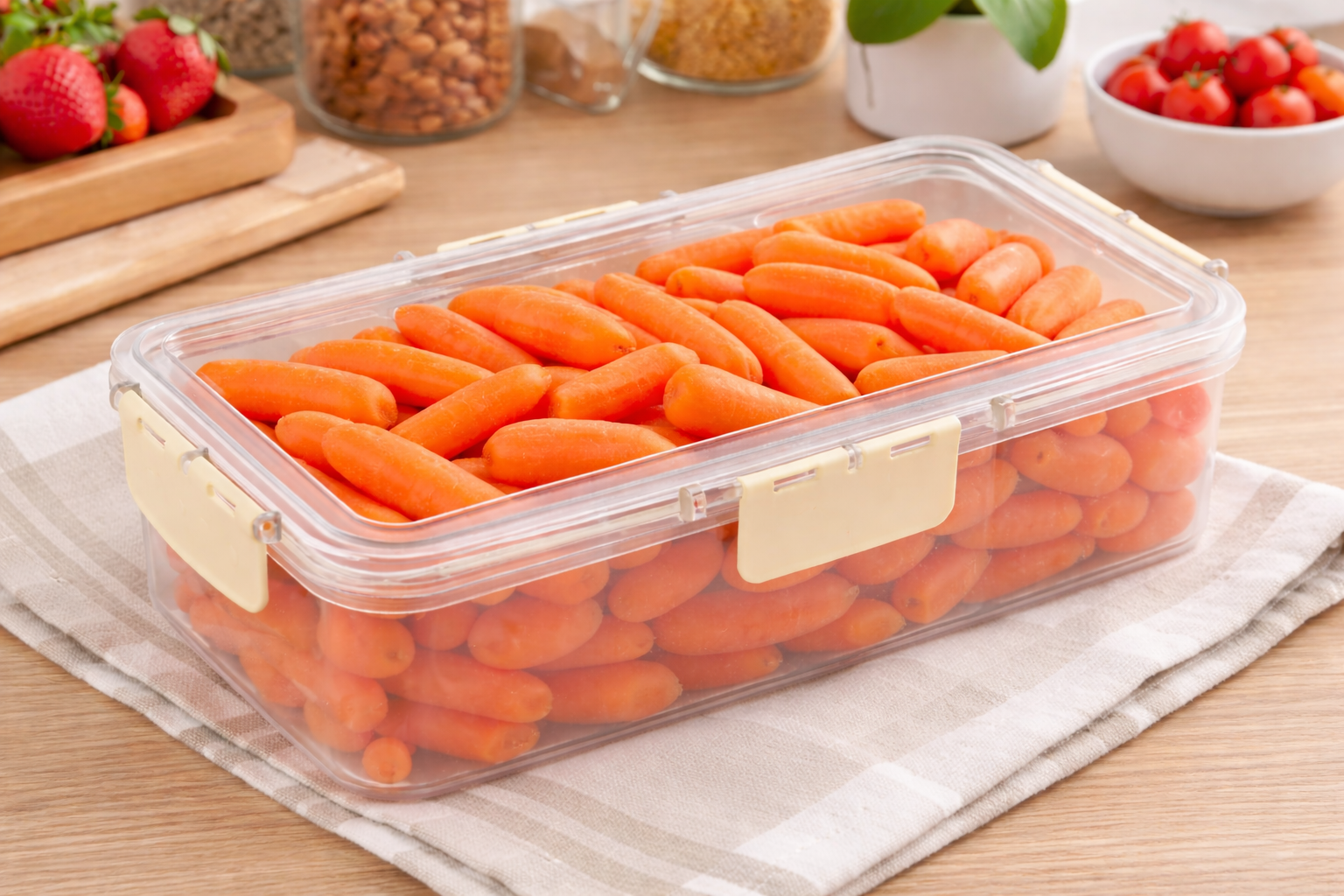 Recipiente Hermético– Plástico para Conservar Alimentos | 30.5 × 16 × 7.5 cm