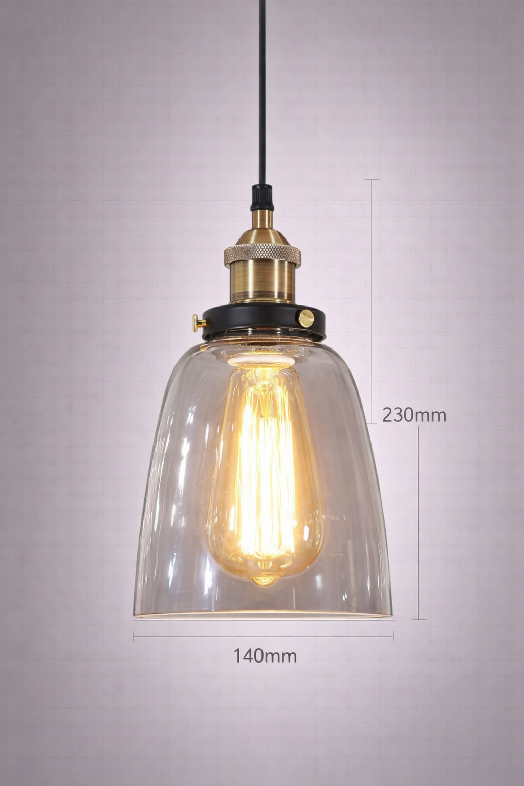 Lámpara de Techo “Una Copa” LG– Ø140 mm Ahumado