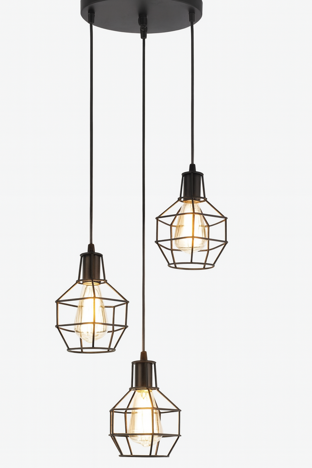 Lámpara Colgante de 3 Copas