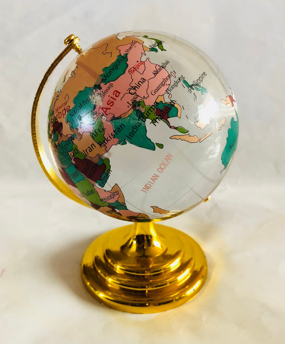 Adorno decorativo de globo del mundo para mesa.