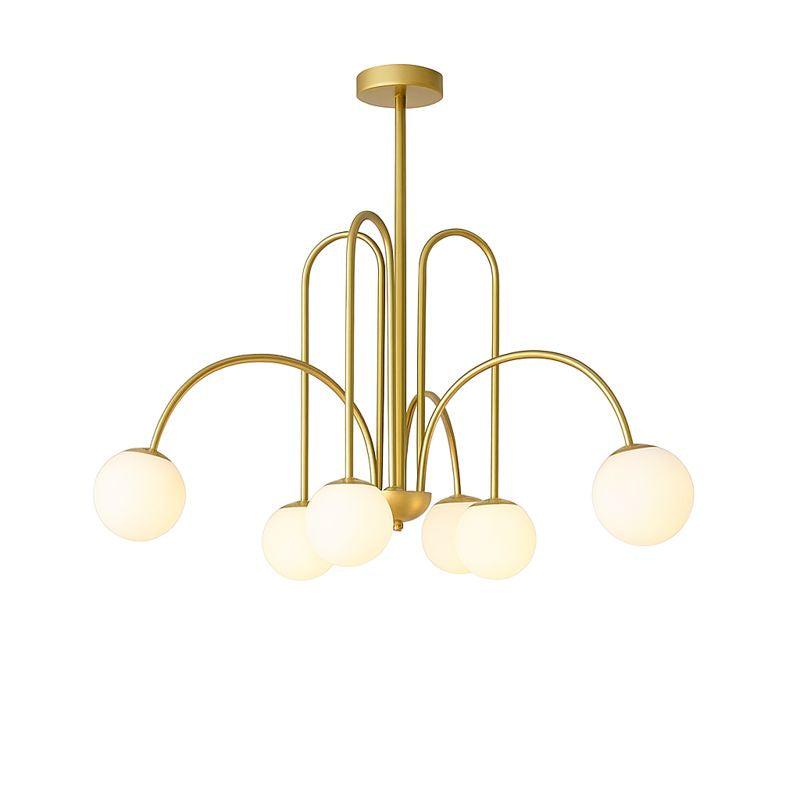 Candelabro Contemporáneo de 6 Luces – Estilo Moderno Mid Century