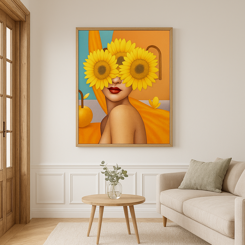 Juego de cuadros decorativos 2 piezas (1 de 30×60 cm y 1 de 60×60 cm), diseño moderno para decoración de interiores