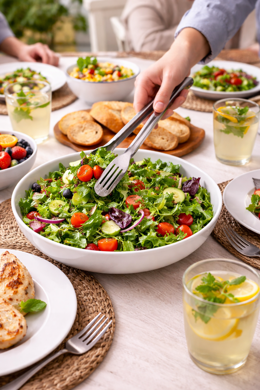 Pinza para Ensalada de Acero Inoxidable – Práctica, Resistente y Ergonómica
