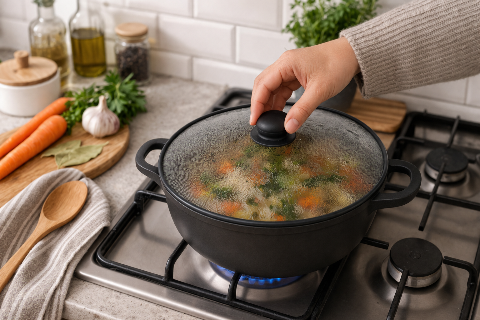 Tapadera de Olla de Malla Metálica – Antisalpicaduras, Resistente y Segura