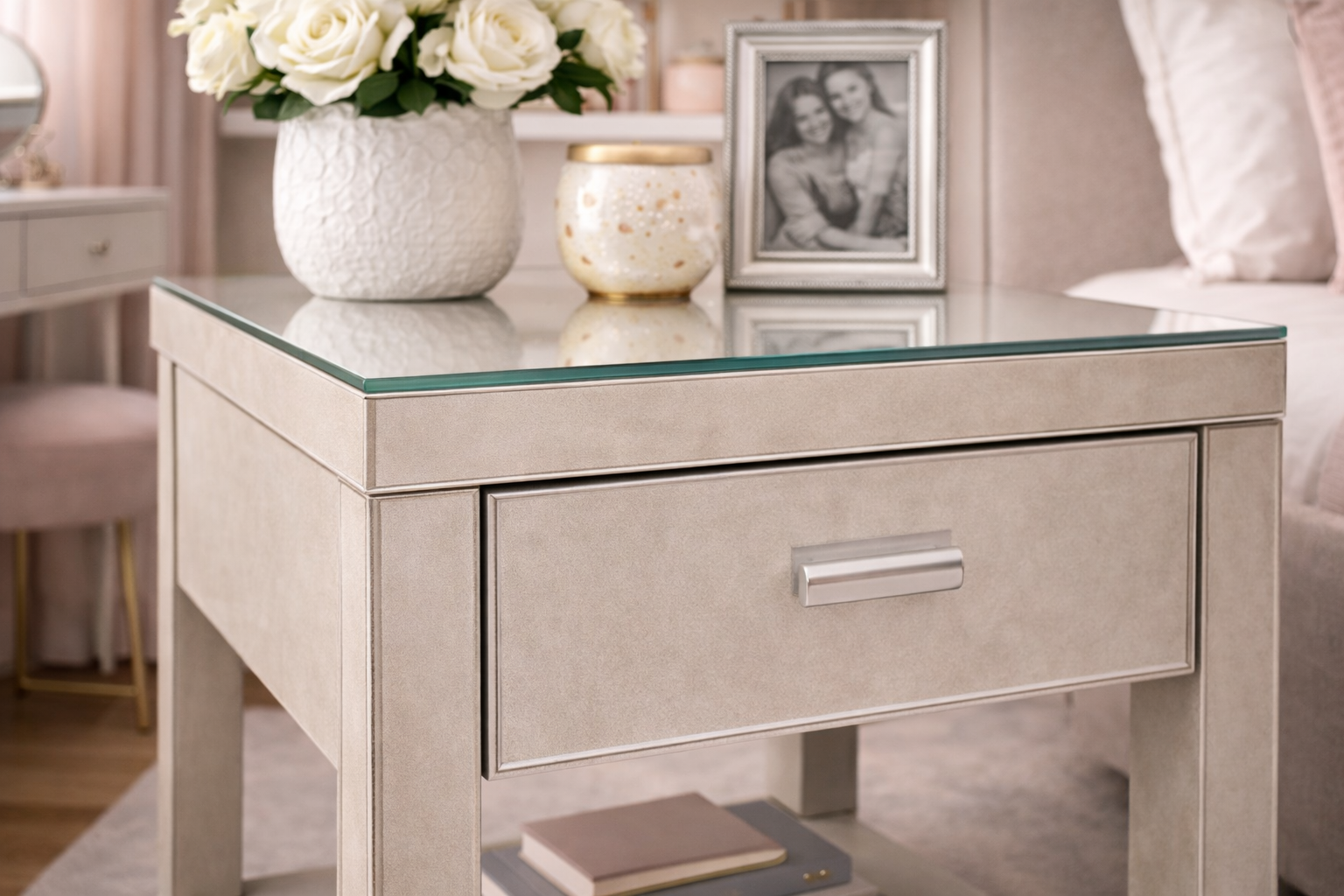 Mesa Espejo con Gaveta