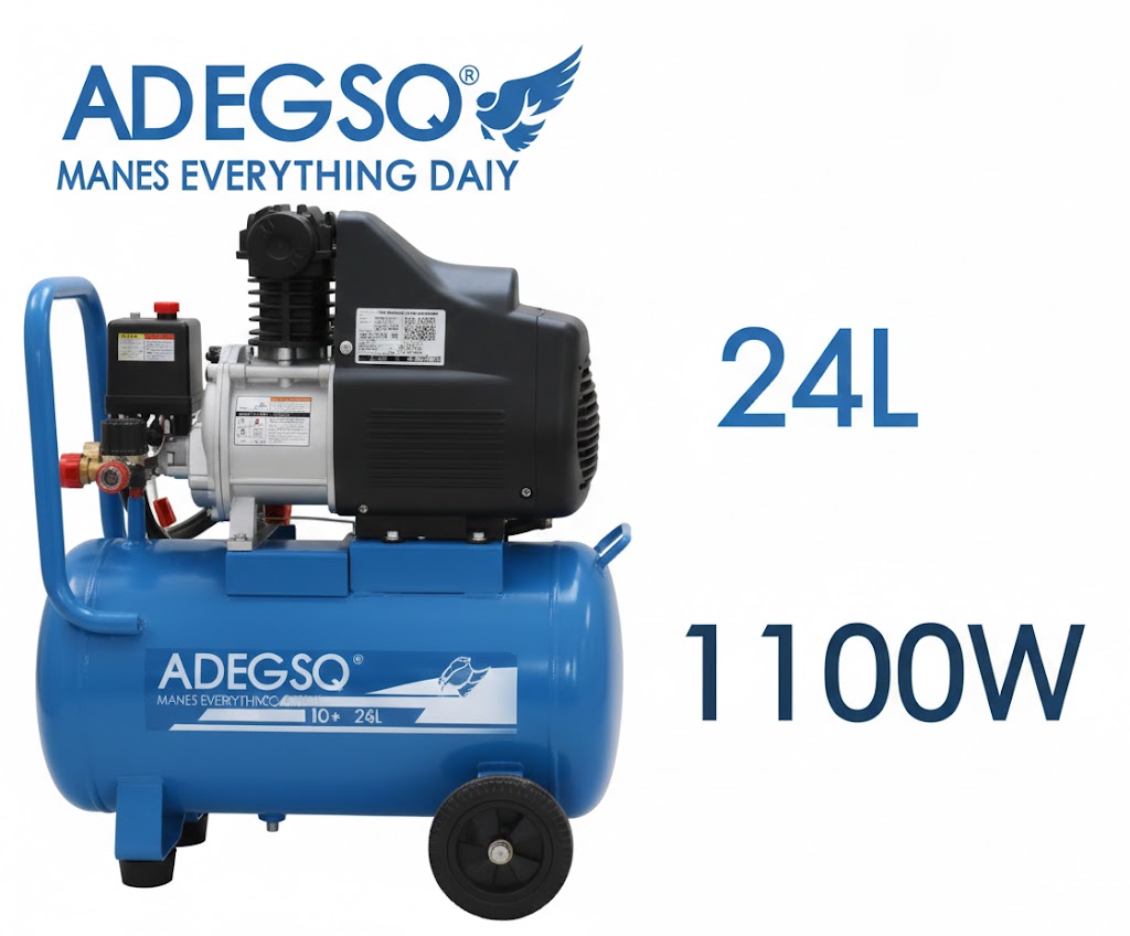 Compresor de Aire 24L – Potencia Compacta en Movimiento
