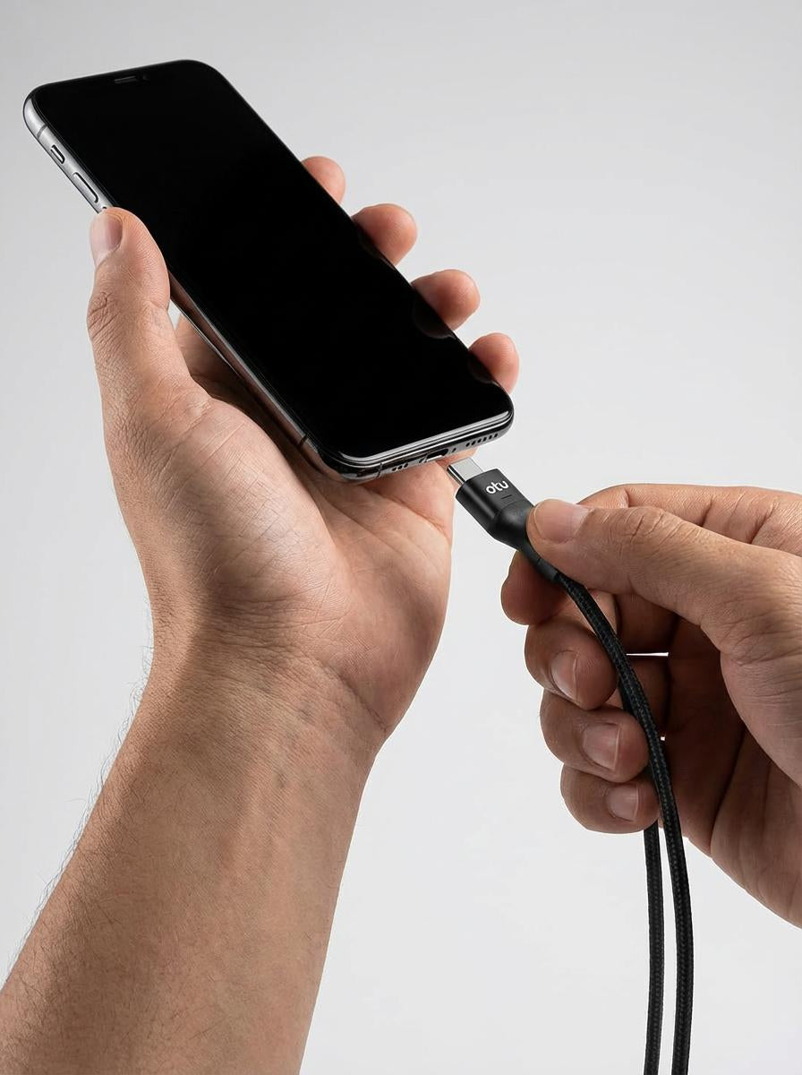Cable de Carga Negro de 5A y 1 m – Rendimiento Confiable y Compacto