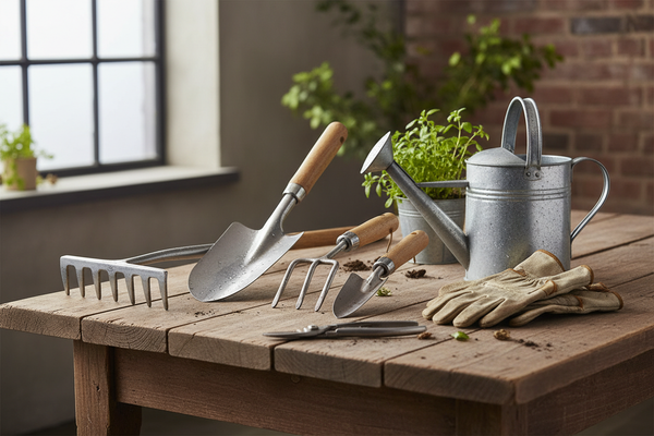 HAZME UNA IMAGEN DE HERRAMIENTAS DE JARDINERIA