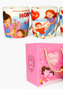 Set de taza y cuchara de cerámica | 320 ml (11 oz) – Modelo CRM-MTH004