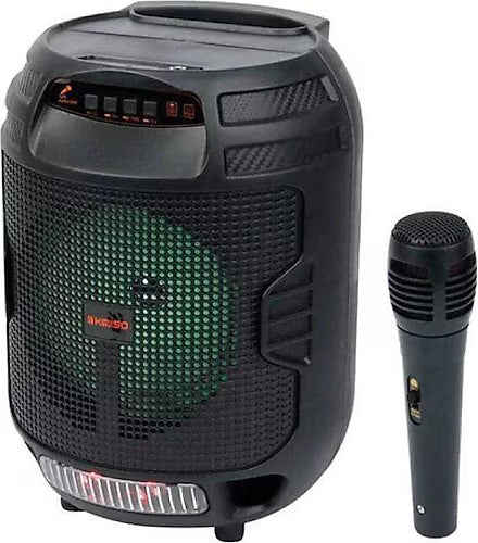 Bocina Reproductor con Micrófono – Sonido Potente y Luces LED