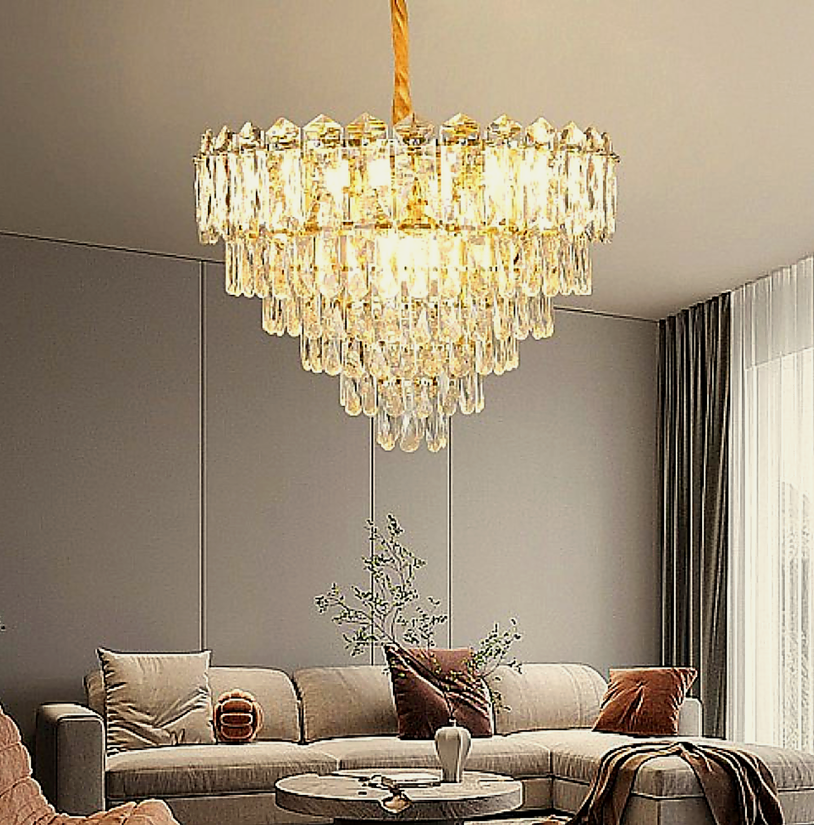 Lámpara Colgante de Cristal LED