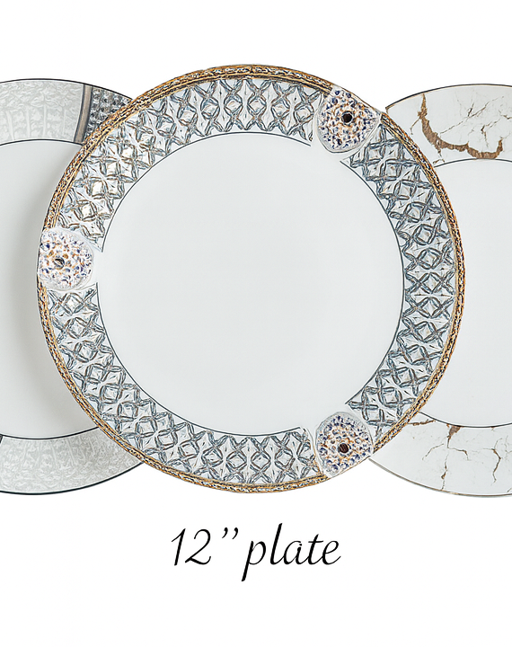 12" Plato con estampado