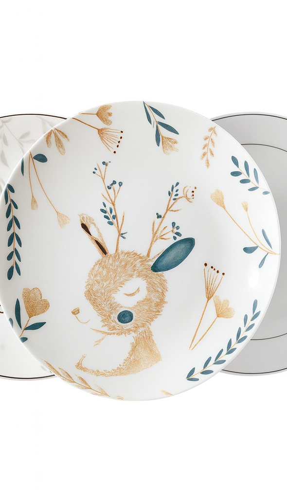 8" Plato con estampado