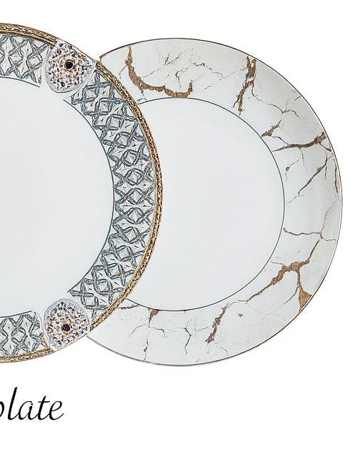 12" Plato con estampado