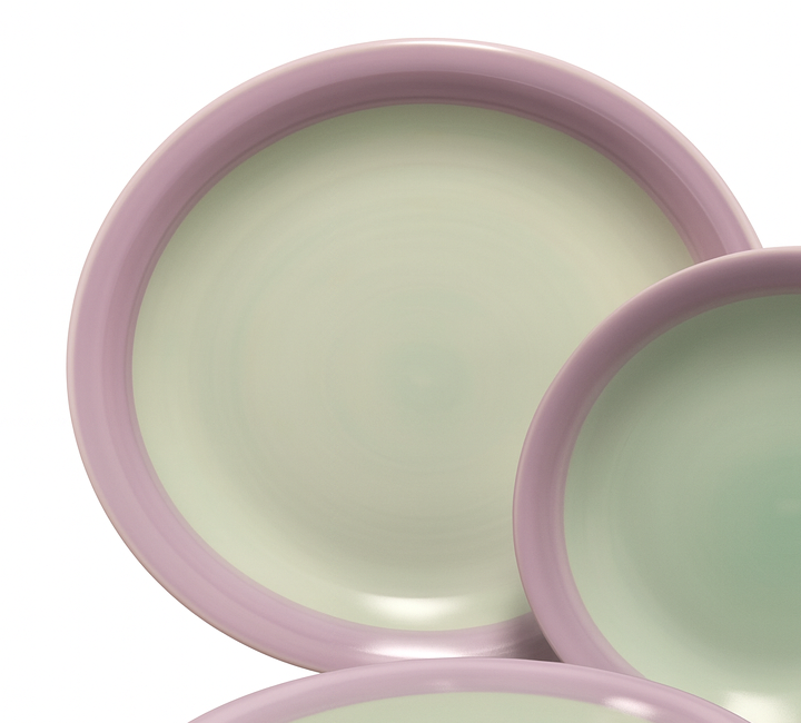 Juego de plato y cuenco de ceramica.