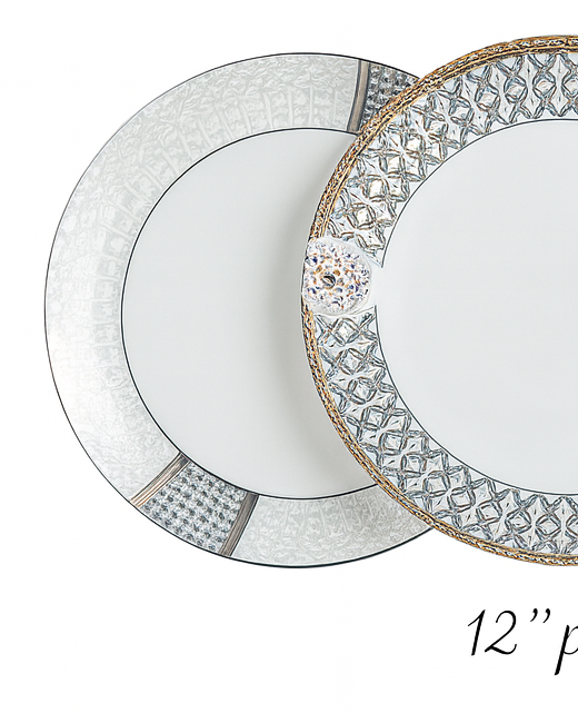 12" Plato con estampado