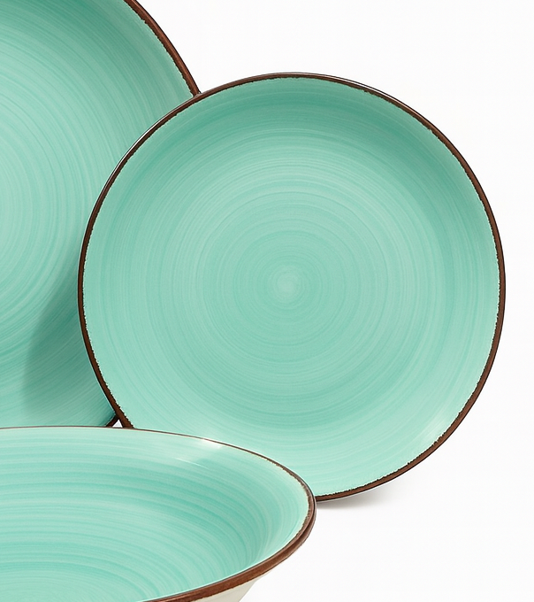 Set de plato y bowl de ceramica variedad