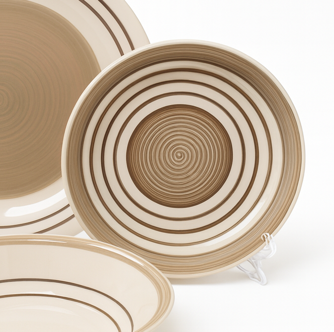 Set de plato y bowl de ceramica variedad