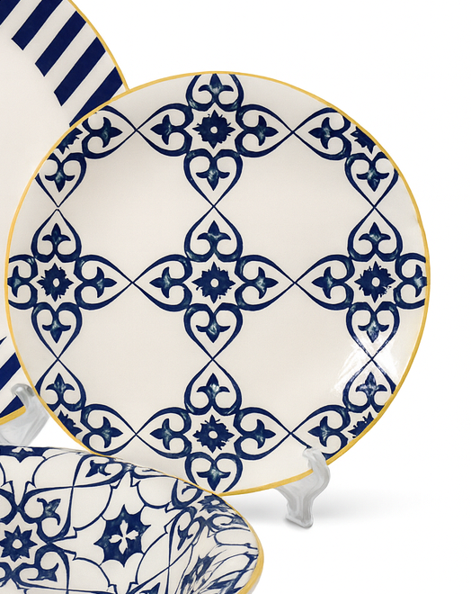 Set de plato y bowl de ceramica variedad