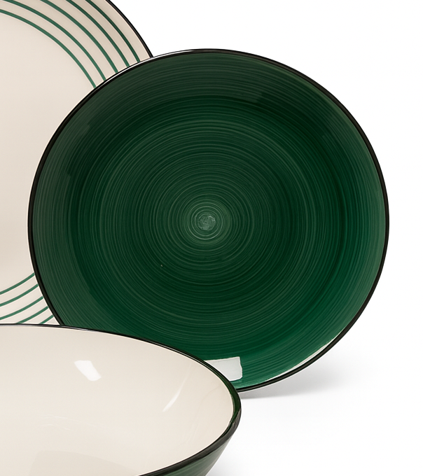 Set de plato y bowl de ceramica variedad