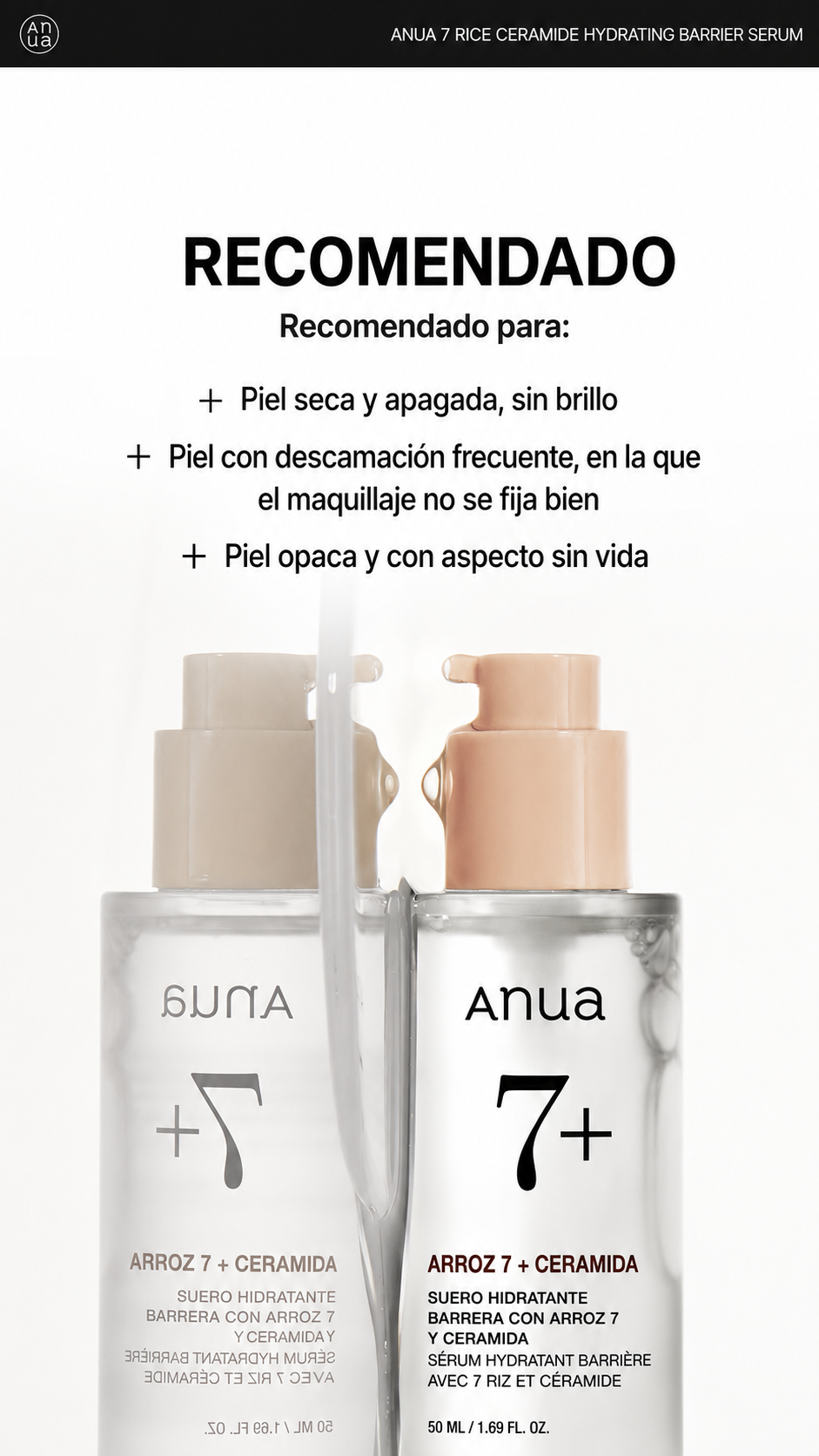 [ANUA] RICE 7 CERAMIDE HYDRATING BARRIER SERUM 50ML