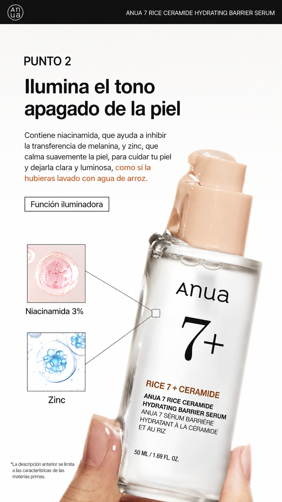 [ANUA] RICE 7 CERAMIDE HYDRATING BARRIER SERUM 50ML