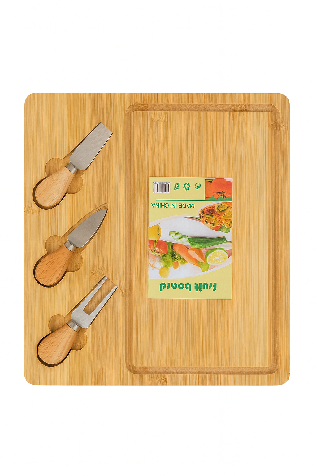 Tabla de bambu para queso 30*40*1.5cm