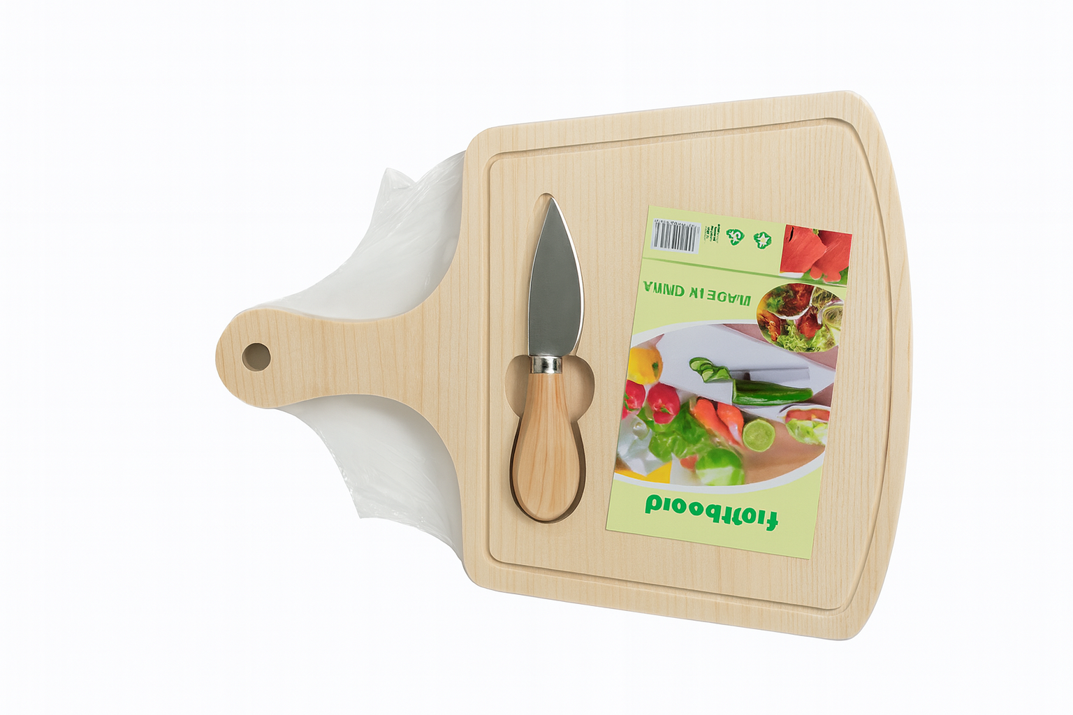 Tabla de bambu para queso 24*34*1.5cm